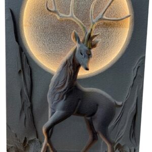 YS2657 ( Moonlit Stag LED Wall Hanging ) ( PcsCtn.1 )