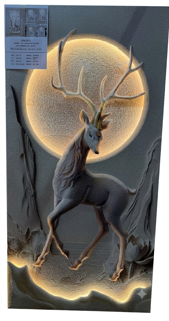 YS2657 ( Moonlit Stag LED Wall Hanging ) ( PcsCtn.1 )
