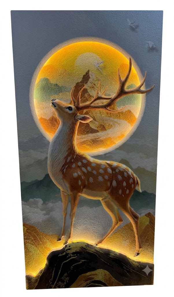YS2659 ( Golden Horizon Stag LED Wall Hanging ) ( PcsCtn.1 )