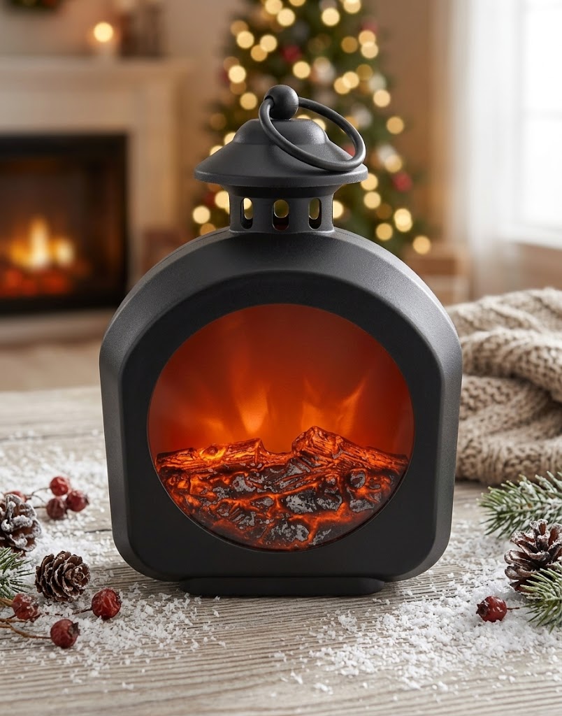 YS2675 ( Midnight Ember Lantern Decorative Showpiece ) ( PcsCtn.56 )