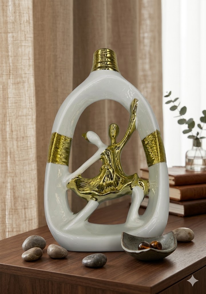 YS544 ( Abstract Dancing Couple Ceramic Vase ) ( PcsCtn.24 )