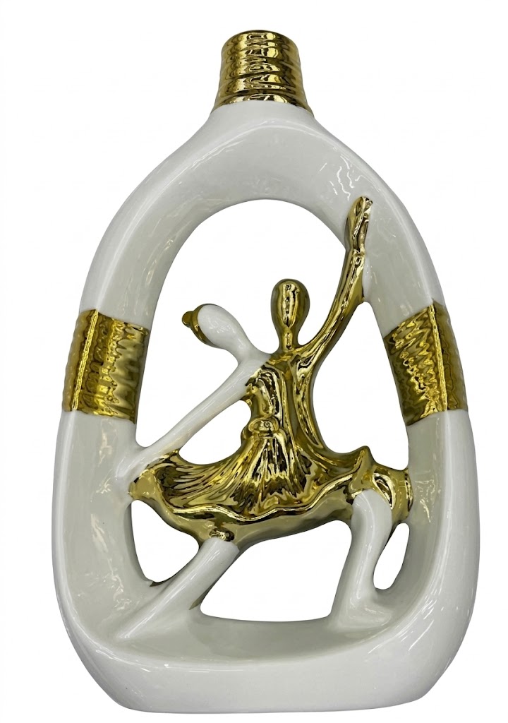YS544 ( Abstract Dancing Couple Ceramic Vase ) ( PcsCtn.24 ) - Image 2
