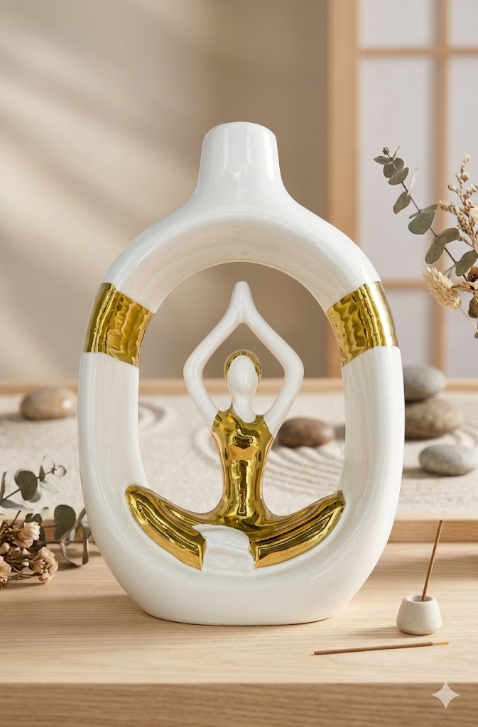 YS545 ( Zen Harmony Yoga Ceramic Showpiece ) ( PcsCtn.24 )
