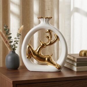 YS546 ( Royal Golden Stag Ceramic Decorative Vase ) ( PcsCtn.24 )