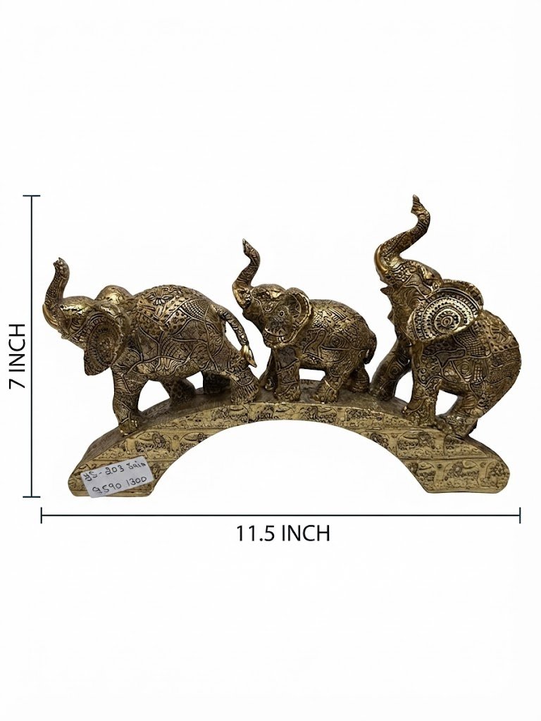 YS203 (JAIN)( Royal Elephant Family Showpiece ) - Image 2
