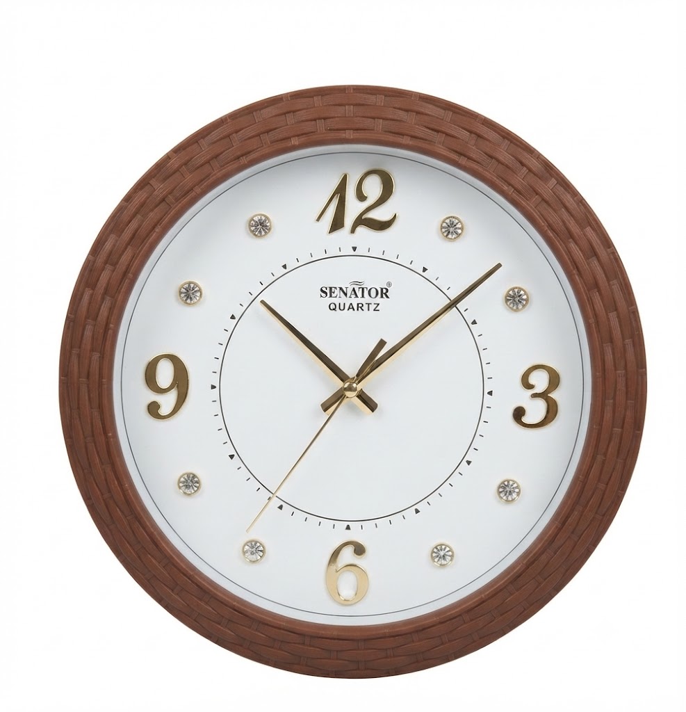 1037 ( Elegant Brown Designer Quartz Wall Clock ) - Image 2
