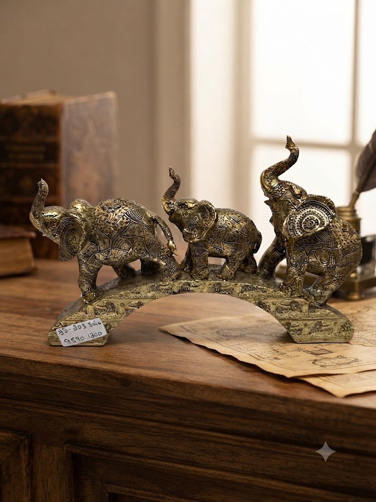 YS203 (JAIN)( Royal Elephant Family Showpiece )