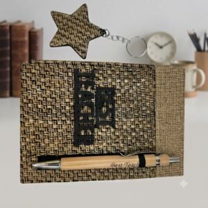 Jutt Diary ( Best Teacher Handmade Diary with Star Keychain & Wooden Pen ) 168Pcs/Ctn
