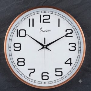 1212 ( Modern Rose Gold Round Quartz Wall Clock )