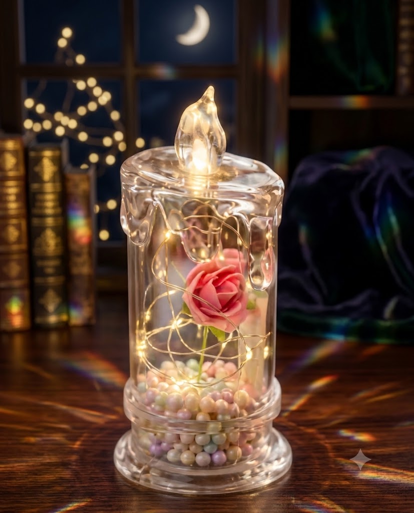 1228 ( Rose Glow LED Decorative Candle Lamp )
