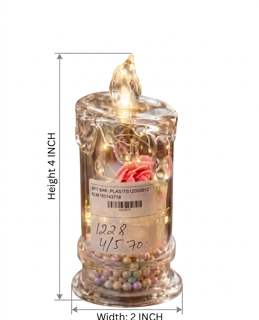 1228 ( Rose Glow LED Decorative Candle Lamp ) - Image 2