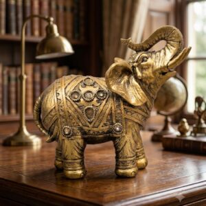 1292 ( Royal Antique Golden Elephant Showpiece ) ( 1*7 )