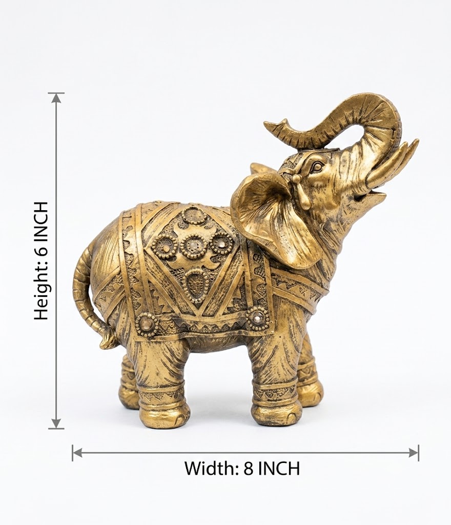 1292 ( Royal Antique Golden Elephant Showpiece ) ( 1*7 ) - Image 2
