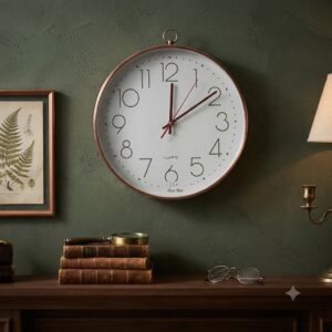 2505 ( Vintage Rose Gold Round Quartz Wall Clock )