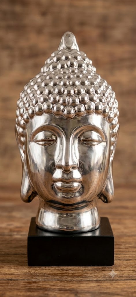 2745 ( Elegant Silver Buddha Head Showpiece )
