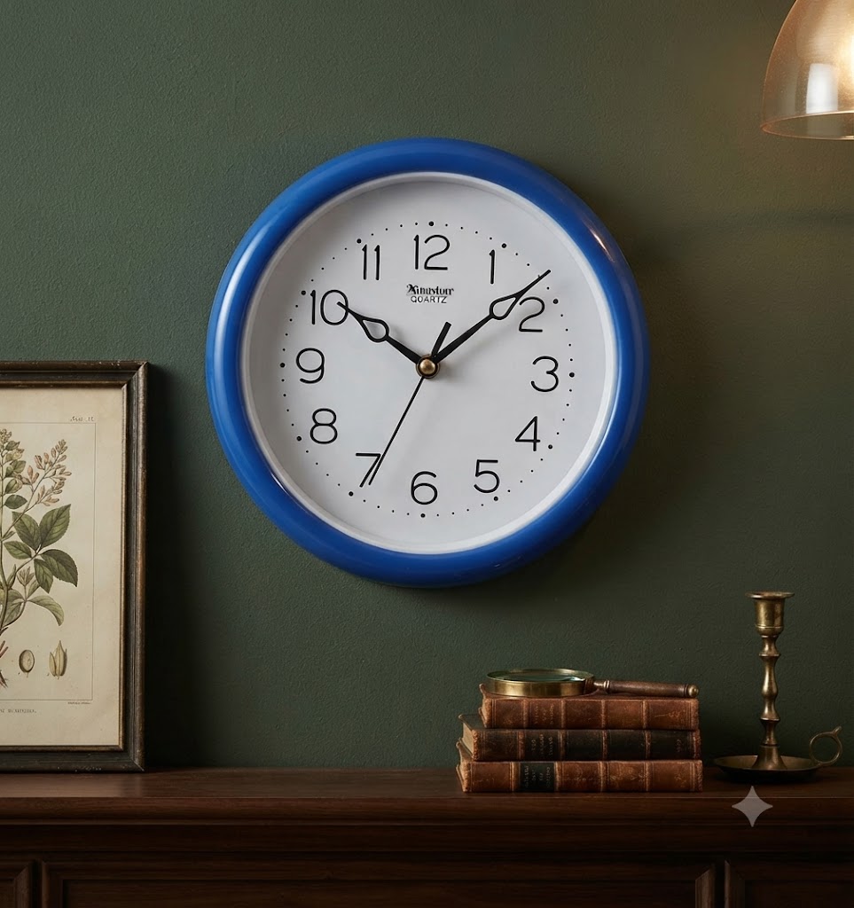 311 ( Classic Blue Round Quartz Wall Clock )