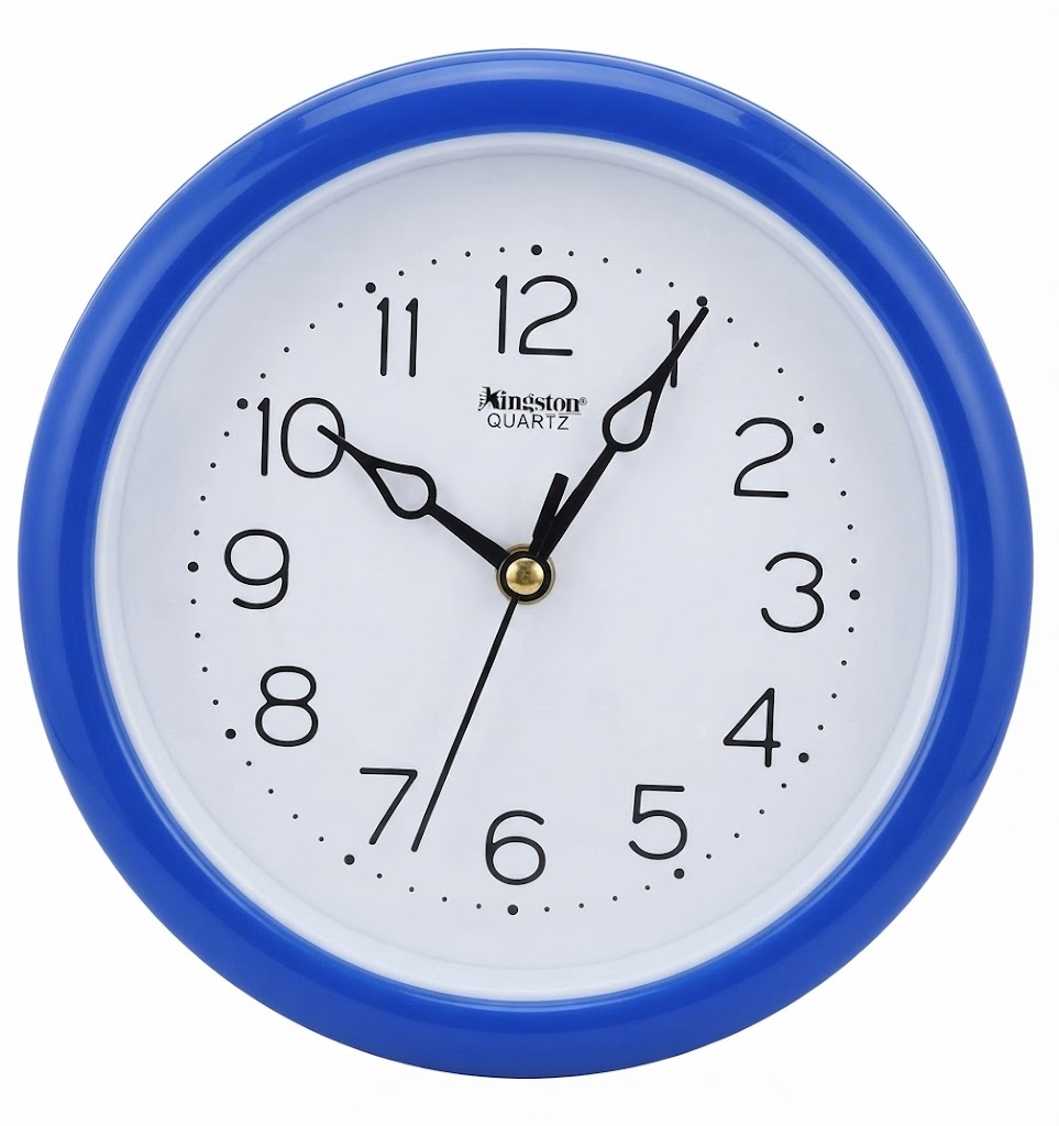 311 ( Classic Blue Round Quartz Wall Clock ) - Image 2