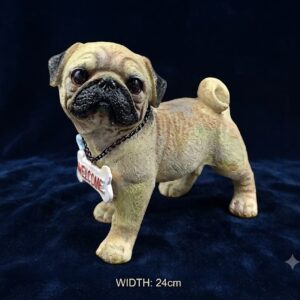 ( 3452 Cute Pug Dog )  Welcome Resin Showpiece – Decorative Home & Garden Statue