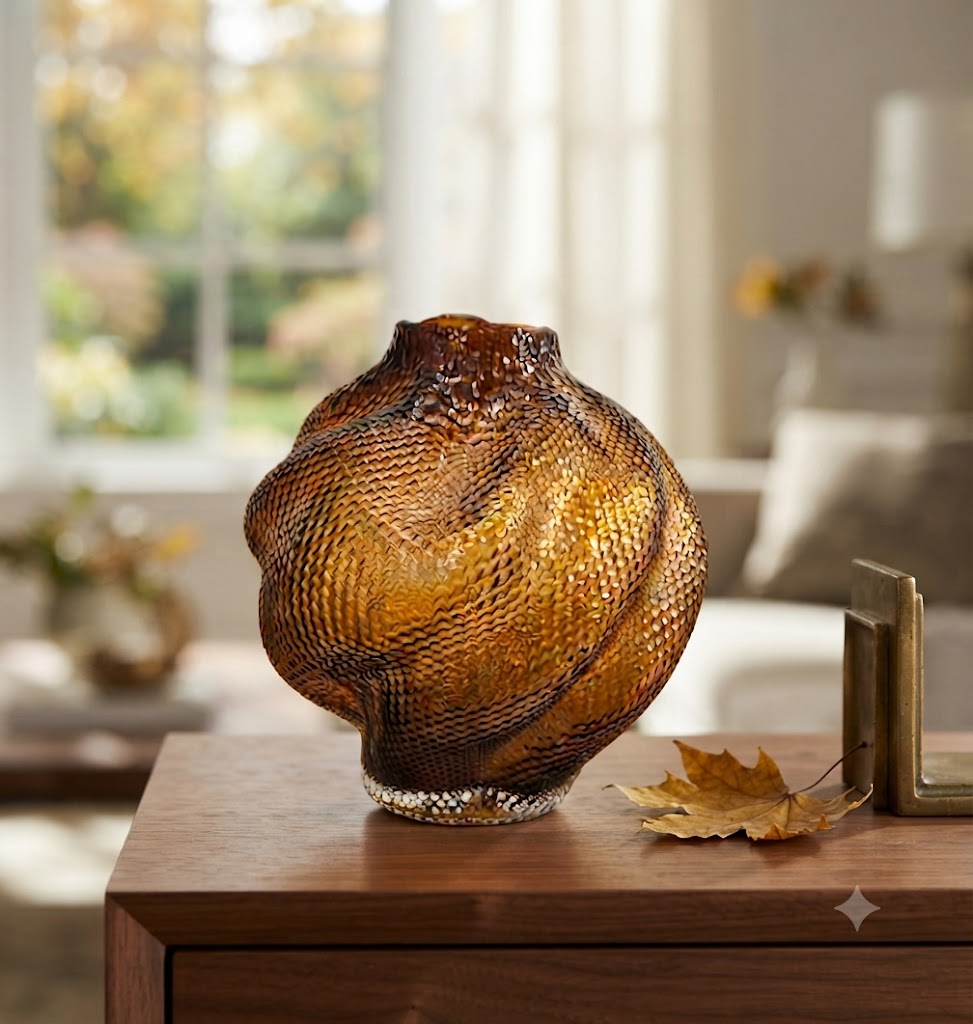 3629 ( Modern Sculptural Tabletop Flower Vase )