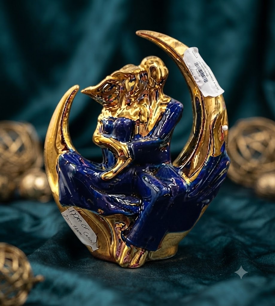 4701 ( Romantic Couple on Moon Resin Showpiece )