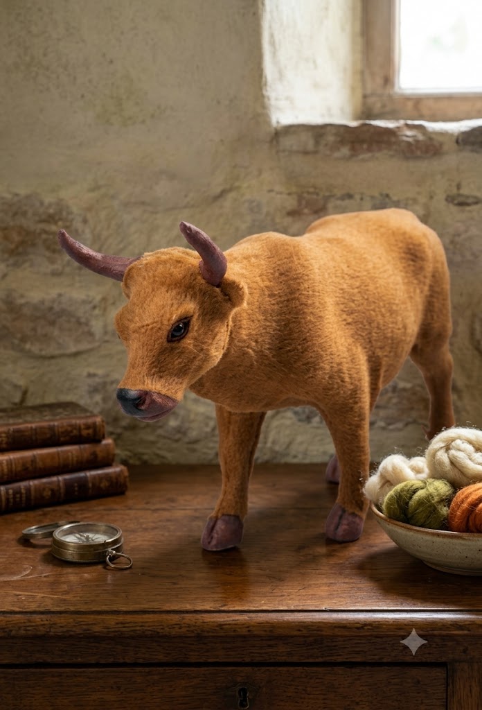 4995 ( Realistic Brown Bull Figurine )