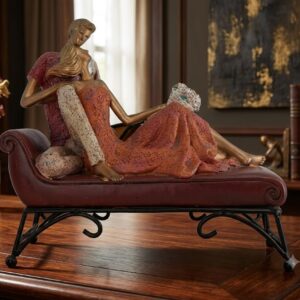 5393 ( Romantic Couple Lounging on Chaise Decorative Figurine )