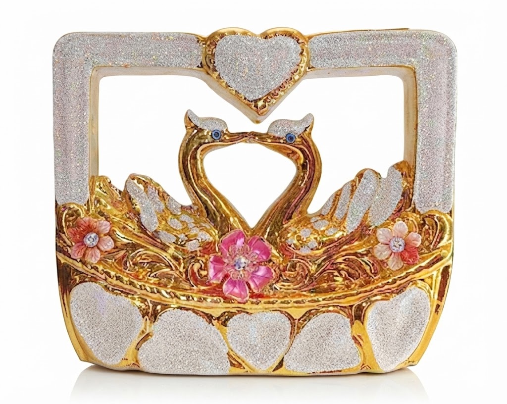 5980 ( Luxury Swan Couple Decorative Showpiece ) - Image 2
