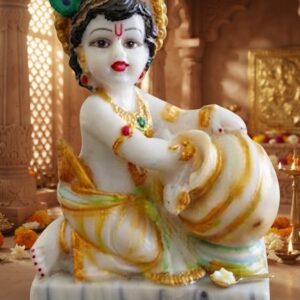 6 C MC ( Bal Krishna Makhan Chor Marble Finish Idol )