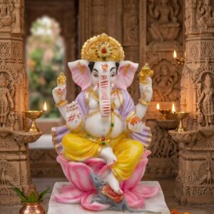 6 KAMAL GANESL ( Divine Kamal Ganesha Marble Finish Idol )