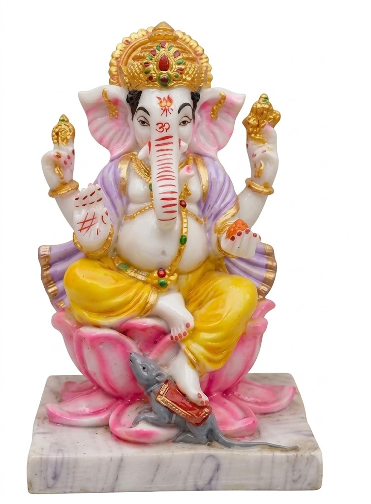 6 KAMAL GANESL ( Divine Kamal Ganesha Marble Finish Idol ) - Image 2