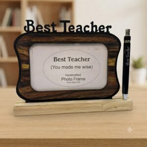 P.F ( Best Teacher Wooden Photo Frame with Pen Holder ) 120PcsCtn