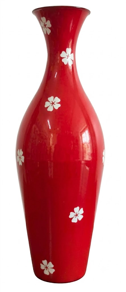 702-A ( Ruby Blossom Handcrafted Decorative Floor Vase ) - Image 2
