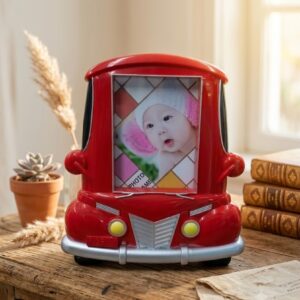 7353 ( Red Vintage Bus Photo Frame )