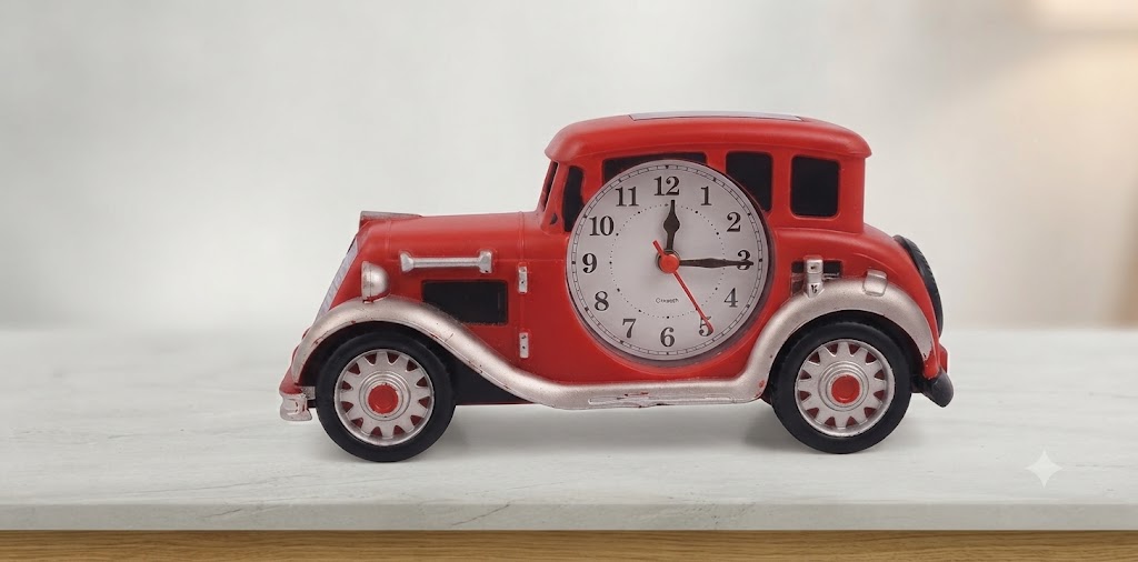 7699B ( Vintage Classic Car Table Clock – Retro Decorative Desk Clock )