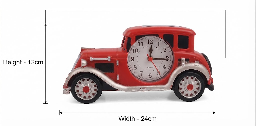 7699B ( Vintage Classic Car Table Clock – Retro Decorative Desk Clock ) - Image 2