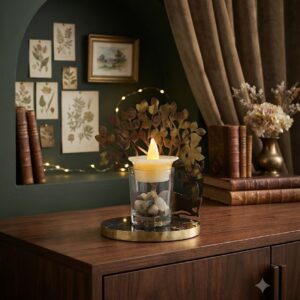 7901 ( Golden Tree & Deer LED Candle Holder )
