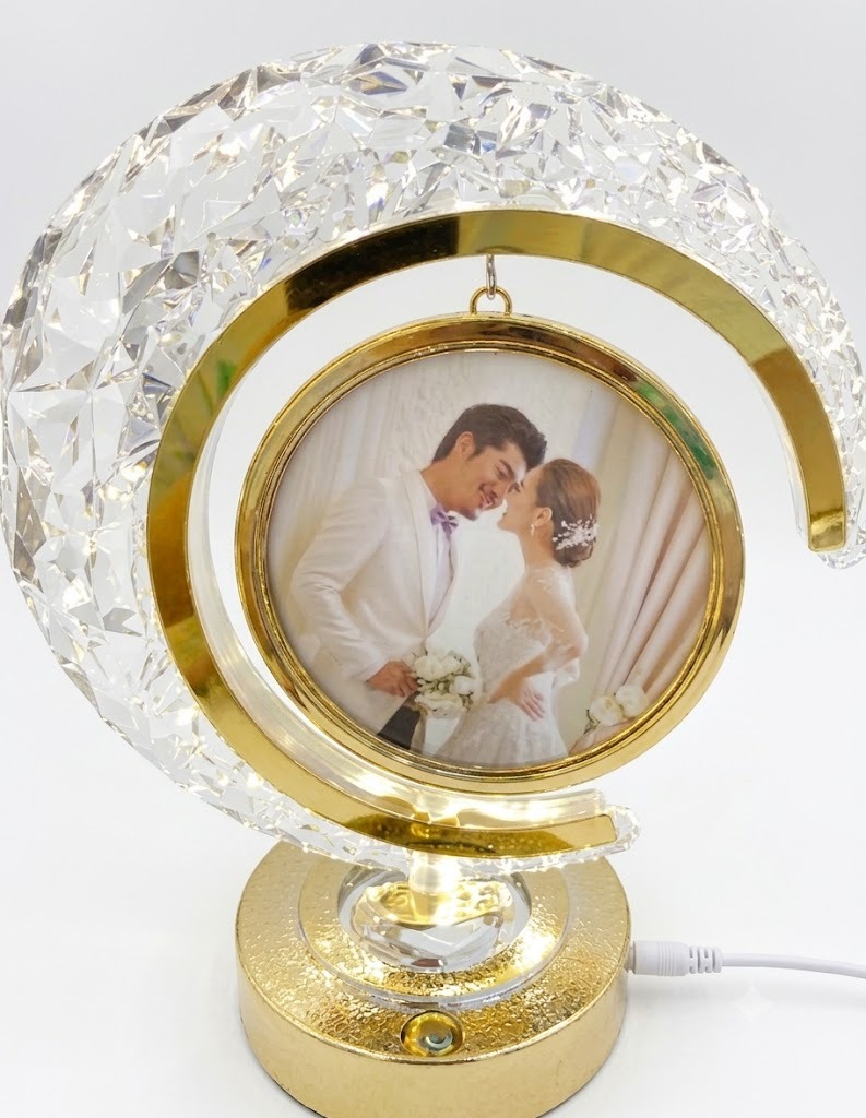AR2354 ( Luxury Crystal LED Rotating Photo Frame Table Lamp ) PcsCtn.48