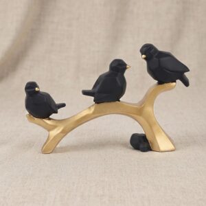5417 ( Modern Black Birds on Golden Branch Showpiece )