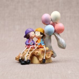 9293 ( Romantic Love Couple with Balloons Hanging Legs Showpiece )