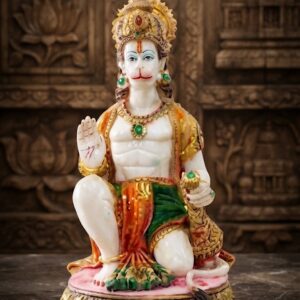 A HANUMAN 708 ( Divine Blessing Hanuman Ji Marble Finish Idol )