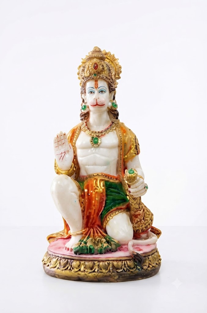 A HANUMAN 708 ( Divine Blessing Hanuman Ji Marble Finish Idol ) - Image 2