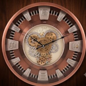 AQ99SW ( Modern Industrial Copper Gear Wall Clock )