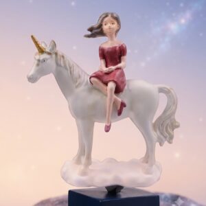 AR1000 ( Dreamy Unicorn with Girl Decorative Showpiece ) PCS CTN12