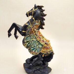 AR1707  ( Royal Jeweled Rearing Horse Showpiece ) 16PCS CTN