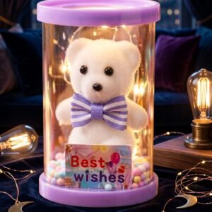AR2281 ( Mini LED Teddy Bear Decorative Gift Showpiece with Best Wishes Message )