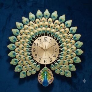 AR4696 ( Luxury Golden Peacock Feather Designer Wall Clock ) PCS CTN10