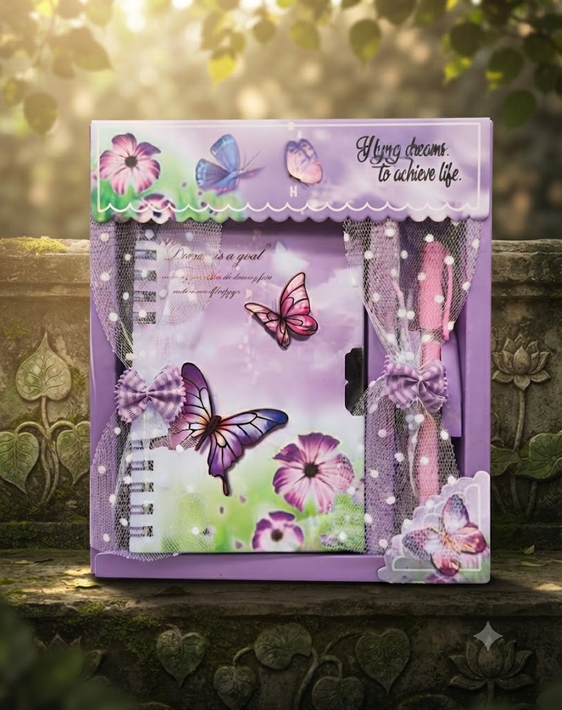 AR8727 ( Butterfly Dream Secret Diary Gift Set with Lock & Pen ) ( 120PCS /CTN )