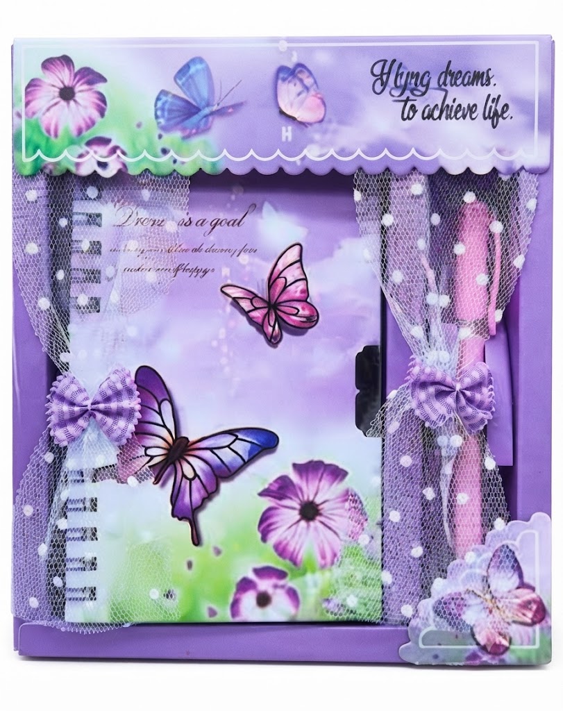 AR8727 ( Butterfly Dream Secret Diary Gift Set with Lock & Pen ) ( 120PCS /CTN ) - Image 2