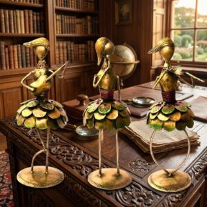 C-95 ( Handcrafted Metal Musical Lady Trio Showpiece Set )