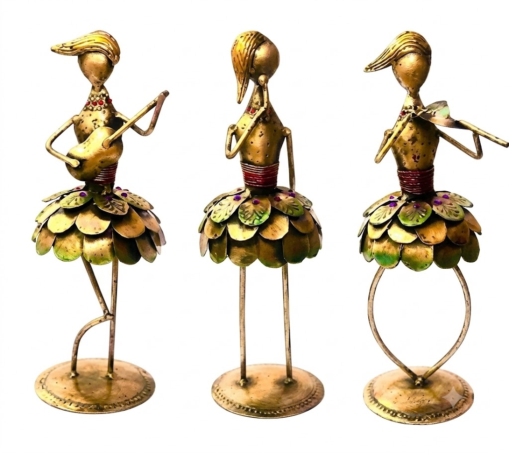 C-95 ( Handcrafted Metal Musical Lady Trio Showpiece Set ) - Image 2